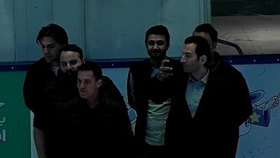 اوسمار ویرا تماشگر ویژه مسابقه هاکی روی یخ اقایان