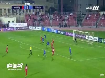 گل سوم استقلال به المحرق توسط آسانی