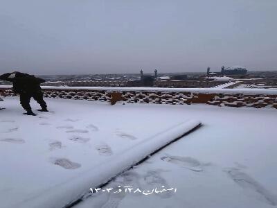  تصویری دیدنی از نقش‌جهان اصفهان در برف
