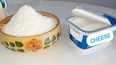  دستور پخت شیرینی پنیری ۳ ماده ای بدون فر و تخم مرغ