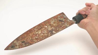  تعمیر دستی چاقوی آشپزخانه زنگ زده؛ صرفه جویی هزاران دلاری با نکات DIY