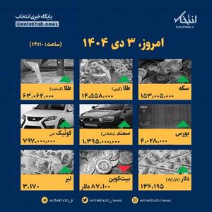 اینفوگرافیک / امروز ۳ دی قیمت ها چقدر است؟