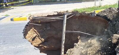 فرونشست خطرناک در این شهر ایران/ یک بلوار پرتردد مسدود شد