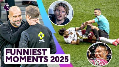 لحظات بامزه و خنده دار لیگ برتر انگلیس در سال 2025