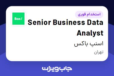  استخدام Senior Business Data Analyst در اسنپ باکس