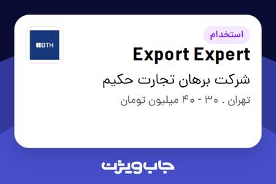  استخدام Export Expert در شرکت برهان تجارت حکیم