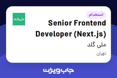  استخدام Senior Frontend Developer (Next.js) در ملی گلد