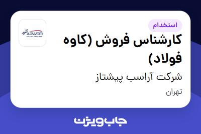  استخدام کارشناس فروش (کاوه فولاد) - خانم در شرکت آراسب پیشتاز