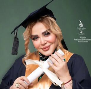  بهاره رهنما مدرک خود را به پدرش تقدیم کرد+فیلم