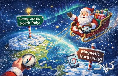 وقتی دو قطب شمال داریم! | راز مسیریابی بابانوئل در دنیایی با دو قطب شمال - مجله اینترنتی کولاک