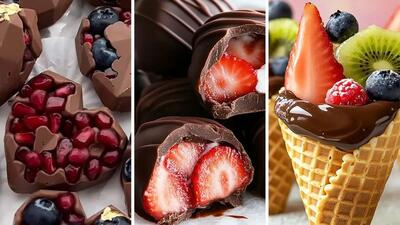 طرز تهیه دسر میوه شکلاتی؛ ترکیب خوشمزه میوه‌ ها و شکلات! / 14 پیشنهاد خوشمزه و خفن