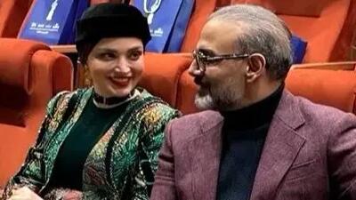 فیلم / بگو بخندهای معنادار  بهنوش طباطبایی و علیرضا قربانی در جشن حافظ ../ آنها عاشق هم شده اند ....