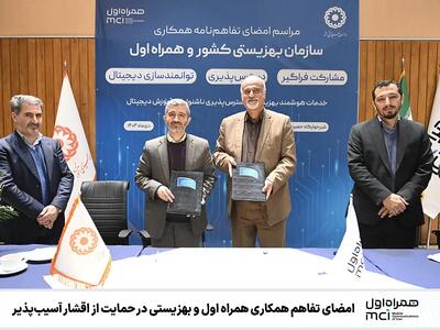  امضای تفاهم همکاری همراه اول و بهزیستی در حمایت از اقشار آسیب‌پذیر