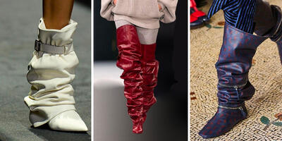 بوت‌های اسلوچی و چین‌خورده؛ انتخابی متفاوت و شیک برای روزهای سرد - چی بپوشم