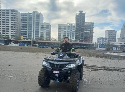  راه اندازی موتور چهارچرخ اورژانس در سواحل محمودآباد