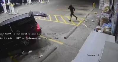  دزدی عجیب از یک دستگاه خودپرداز بانک در تگزاس + فیلم