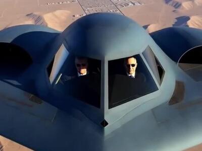  ببینید | ترامپ به همراه نتانیاهو در حال هدایت یک بمب افکن B-2