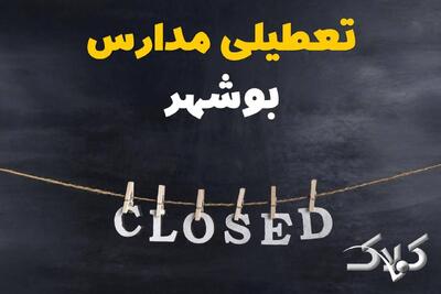 اخبار تعطیلی مدارس بوشهر شنبه ۶ دی ۱۴۰۴ / تعطیلی مدارس بوشهر فردا - مجله اینترنتی کولاک