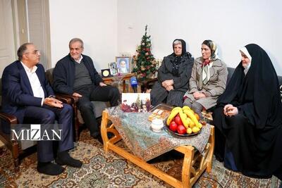 دیدار  پزشکیان با خانواده شهید مسیحی