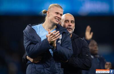 تصویری از هالند بر روی ترازو در حال اندازه گیری وزن مطلبق قانون گواردیولا