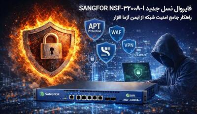  تبلیغات/ فایروال نسل جدید Sangfor NSF-3200A-I؛ راهکار جامع امنیت شبکه از ایمن آزما افزار