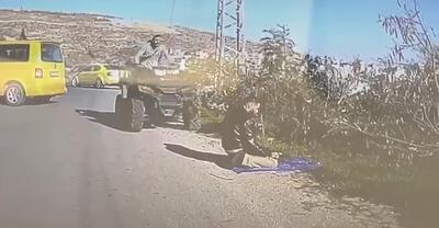  ویدئو/ زیر گرفتن عامدانه نمازگزار فلسطینی توسط نظامی اسرائیلی