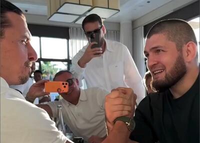 مچ اندازی زلاتان ابراهیموویچ و حبیب نورماگومدوف