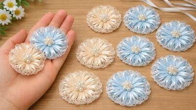  طرز ساخت گل روبانی آسان/ انجام این کار خیلی آسان است!