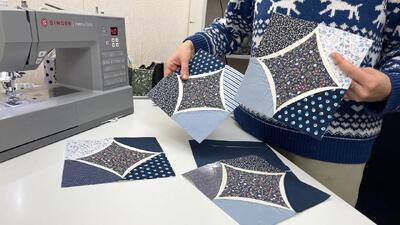  سازمان دهنده ی وصله دوزی مربعی پارچه ای | پروژه ی خیاطی آسان!