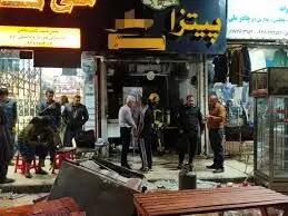  8 مصدوم ارمغان حادثه نشتی گاز و انفجار یک پیتزافروشی در بندرعباس