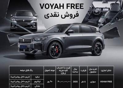 اعلام بخشنامه فروش و قیمت جدید خودرو وویا فری مدل 2025