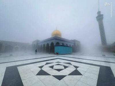  عکس/ حرم سیده زینب(س) غرق در مه شد