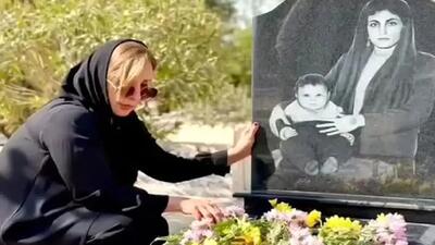  فیلم آواز جگرسوز/ مرجانه گلچین سرمزار عزیزش با دلی پر از بغض میخونه و اشک میریزه