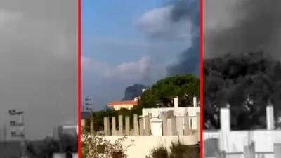  فیلم حمله هوایی اسرائیل به اطراف شهر الهرمل