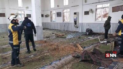  انفجار در مسجدی در استان حمص سوریه + فیلم و عکس