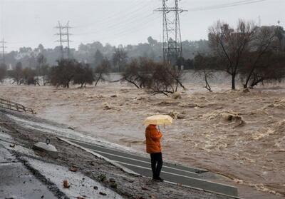 سیل و رانش زمین در کالیفرنیا در پی بارش بی سابقه در 50 سال گذشته - تسنیم