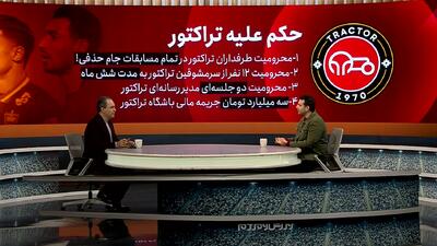 بررسی حکم کمیته انضباطی برای تراکتور