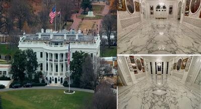 تصاویر جدیدی از بازسازی‌های جنجالی در کاخ سفید