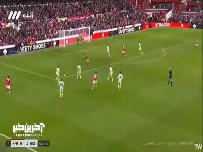 گل اول ناتینگهام ‌فارست توسط عمری هاچینسون در دقیقه 54