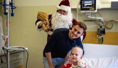 ستاره بایرن‌مونیخ و دیدار با کودکان سرطانی