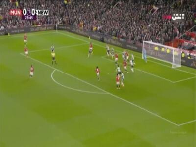گل اول منچستریونایتد به نیوکسل توسط پاتریک دورگو