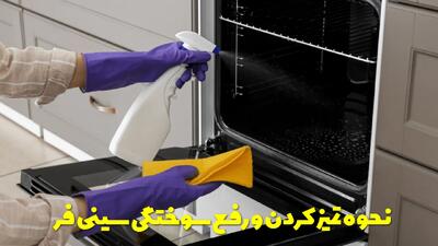  نحوه تمیز کردن و رفع سوختگی سینی فر + داخل فر رو چگونه تمیز کنیم؟