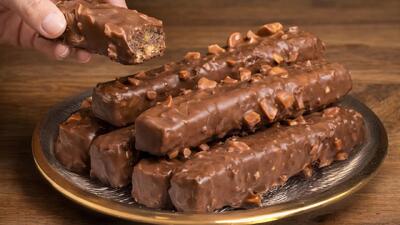  بدون تخم مرغ و بدون آرد! بدون نیاز به پخت! طرز تهیه یک دسر شیرین و ترد که در دهان آب می شود!