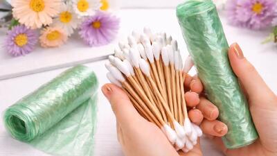  هیچ کس باور نمی کند که دانه برف را با کیسه های مواد غذایی و گوش پاک کن درست کرده ای!