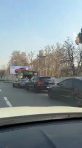  خودروهای لوکس در صف بنزین 80 هزار تومانی+ فیلم