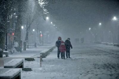 ببینید/ آغاز بارش برف در سمیرم اصفهان