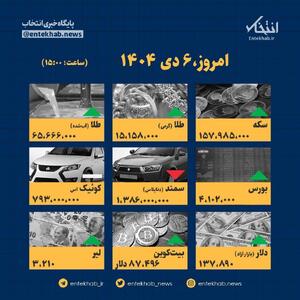 اینفوگرافیک / امروز ۶ دی قیمت ها چقدر است؟