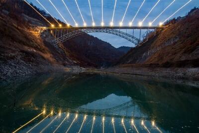  تصاویر؛ بزرگترین پل زیرقوسی شمال کشور