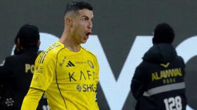 گل دوم النصر به الاخدود (دبل کریستیانو رونالدو)