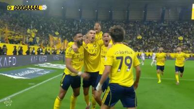 گل اول النصر به الاخدود (کریستیانو رونالدو)
